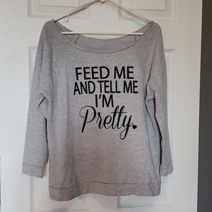 Off shoulder sweatshirt